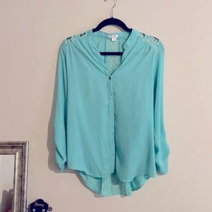 Xhilaration Lace Accented Blouse